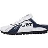 Dasongff Uomo Morbido Zoccoli Mules Autunno Confortevole Slipper Sneakers Traspirante Scarpe in Maglia Antiscivolo Scarpe da Giardino Casa Casual Pantofole All'aperto Economico, A1 Bianco, 46 EU