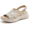 Dasongff Sandali da donna, estivi, comodi, boemia, piattaforma ortopedica, scarpe eleganti, antiscivolo, comode incrociate, alla caviglia, elasticizzati, sandali casual alla moda con tacco a zeppa