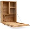 Gardiun Mobile Bar da Parete con Tavolo Cheers 52x22x77,5 cm Armadio a Parete Fabbricato in Legno di Pino con Ripiani e Porta Frontale Convertibile in Tavolo
