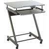 HAKU Tavolo per computer su rotelle antracite, MDF, metallo - Dim. L 60 cm x A 75 cm x P 49 cm, Stile Moderno