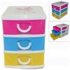 TrAdE Shop Traesio CASSETTIERA Piccola 3 CASSETTI 11,5X13X9CM Colorata Multiuso MINUTERIA