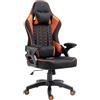 KRAKEN CHAIRS Sedia Gaming Tessuto Traspirante - Arancione Poltrone Gaming Ergonomica Con Cuscino Lombare, Poggiatesta, Braccioli 2D E Dondolo, Sedia Ufficio Con Schienale 120°, Portata 130 kg