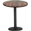 OHMG Tavolo da bar quadrato alto cucina mangia in piedi con piano in legno MDF,tavolini da caffè, bistrò, tavoli da pranzo, per bistrò, soggiorno, sala da pranzo, terrazza (rotonda-70 x 70 x 72 cm)