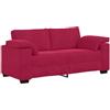vidaXL Divano Divanetto Rosso Vino 180x77x82 cm in Velluto