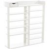 CLP Scarpiera Kristina con Ripiani I Organizer Calzature Decorativo in Legno MDF Laccato di Bianco I Soluzione Salvaspazio, Colore:Bianco