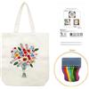 DHSBGWSX 1 Set di Borsa per Kit da Ricamo, Borsa da Ricamo Fatta in Casa, Borsa con Motivo da Ricamo, Tuta da Ricamo, Set di Borse in Tela Fai da Te da Ricamo