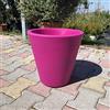 Ve.Ca Veneta Casalinghi Vaso Fioriera Single Cosmos Tondo diam. cm35x35h in Resina Colore Fuxia Foto Reale AMDGarden