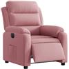 vidaXL Poltrona Elettrica Reclinabile Massaggio in Velluto Rosa