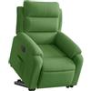 vidaXL Poltrona Alzapersona Reclinabile Elettrica Verde Chiaro Velluto