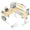 WALKINGDESK Scrivania Regolabile in Altezza, 135 x 115 cm Tavolo Regolabile a L, Bureau per computer con memory di 4 Altezze, Desk da Ufficio e Casa, Quercia