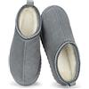 Mishansha Pantofole Donna Ciabatte Invernali Calde, Grigio scuro 38
