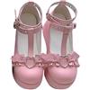 FQLGJMY Piattaforma Gotica Donna Mary Jane Scarpe con Catena Stella Cuore Vintage Punta Rotonda per Le Donne cinturina Caviglia Pompe Tacco Grosso Uniforme Festa Balli Abito Scarpe