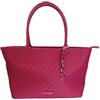 NAJ-OLEARI Borsa a Mano in Ecopelle con Motivo Intrecciato, Fucsia, 40x24x12 cm