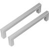 Goldenwarm® - Maniglia per mobili, in acciaio inossidabile spazzolato, per armadi, cassetti, credenze cucina, 12 mm x 12 mm