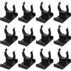 sourcing map 12 clip da cucina in plastica per livellare le gambe dei piedi con connettore, gambe regolabili per mobili, battiscopa, zoccolo, livellatore, per divano, armadio, tavolo, nero