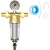 PORFOYO 1 pollice collegamento a 6 punti, filtro per acqua in ottone, filtro per sedimenti spin-down riutilizzabile, prefiltro acqua con filtro da 40 μm, filtro acqua in ottone con