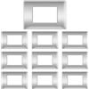 CILIA 3 Moduli Placca Compatibile Con VIMAR PLANA, Placche In Plastica di Alta Qualità Supporto 503 Vari 11 Colori (Cromo Lucido, 3 Moduli-10 Pezzi)