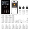 XNH Allarme Casa Senza Fili GSM/WiFi, Allarme casa, Antifurto Casa, 21 Pezzi Sistema di Allarme con APP, Sirena 120DB, 8 Sensore per Porte e Finestre, 4 Rilevatore di Movimento, Telecomando