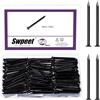 Swpeet Set di 150 chiodi in metallo nero da 2 a 3/8, chiodi zincati da 3,6 x 60 mm, piccoli chiodi, chiodi da parete, chiodi in legno, chiodi per calcestruzzo
