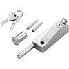 Milageto Bulloni per porte Bloccano a molla da pavimento con chiavi universali Solido e facile da usare Bullone di bloccaggio a bloccaggio, Argento