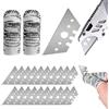 XRVRILE 20 Pezzi Lame per Cutter con Foro,52 x 19 x 0,6 mm Lame Trapezoidali Lame per Taglierino Lame Di Ricambio Multiuso,Accessorio per Cutter Set di Lame per Tagliare Pelle,Tappeti e Cartone Spesso