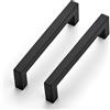 Ravinte 5 maniglie per armadi, 128 mm, per mobili da cucina, colore nero