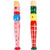 NASSMOSSE 2 pezzi di strumento registratore in legno a 6 fori colorato flauto piccolo per bambini 3+ casuale