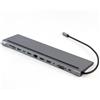 Gistuch Stazione di docking multifunzione tipo C, 12 in 1, con porte dual HDMI, USB, VGA, PD, RJ45 e supporto per la visualizzazione simultanea su due schermi