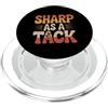 Citazioni intelligenti sulla mente punge Sharp As A Tack Giochi di parole intelligenti e spiritosi PopSockets PopGrip per MagSafe