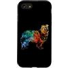 ROOTED WILD SOUL painted rainbow animal Custodia per iPhone SE (2020) / 7/8 Simpatico disegno colorato di Sheltie silouhette