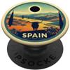Europe Total Solar Eclipse 8.12.2026 Spa Total Solar Eclipse 08.12.2026 Poster di viaggio in Spagna PopSockets PopGrip Adesivo