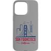 Mystic Lilian Custodia per iPhone 15 Pro Max semplice, san francisco, californiano, orizzonte, dorato,