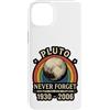 Lakelandwholesale1 Shirt Company Custodia per iPhone 14 Plus Plutone Never Forget 1930 2006 Retro Astronomia Grafica