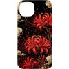 Red Spider Lily Japanese Floral Custodia per iPhone 15 Plus Arte botanica del giglio rosso di ragno di Higanbana