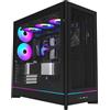 MONTECH HS01, ATX Mid-Tower PC Case, Gaming PC, High-Airflow, Reversible Layout, Mesh Front Panel, Sink-in Design, Toolless Panels, Black