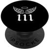 Numerology 111 Angel Number Spiritual Ap 111 Angel Number Wings, minimalista Guardian Halo Spiritual PopSockets PopGrip Adesivo