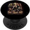 Punk Rock Music Lover US Flag 4th of Jul Alexander Hamilton Chitarrista Birra American Funny President PopSockets PopGrip Adesivo