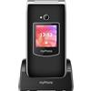 MP myPhone myPhone Rumba 2 telefono a conchiglia con 2 display, contatti foto, tasto SOS, base di ricarica e tasti grandi