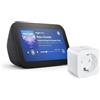 Amazon Echo Show 5 (3ª generazione) | Antracite + WiZ Smart Plug (Tipo F), funziona con Alexa - Kit Smart Home, con Alexa+ Early Access