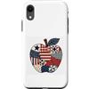 HyggeGoods Custodia per iPhone XR Patriottica Apple Bandiera Americana Patchwork Insegnante 4 luglio