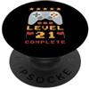 Controller Gamepad per videogiocatori Co 21° Compleanno Livello 21 Completato PopSockets PopGrip Adesivo