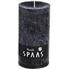 Spaas 6 Candele rustiche Non profumate rustiche 70/130 mm, ± 60 Ore, Nero