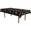 Beistle Tovaglia rettangolare in plastica anni '80, per decorazioni retrò per videogiochi anni '80, forniture per feste a tema, 137,2 x 274,3 cm, multicolore