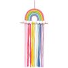YIPFEN Porta Fermagli Arcobaleno in Macramè Portagioie da Parete per Conservare Fiocchi per Capelli, Fermagli e Accessori per l'Abbigliamento Donna