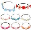 Bemonew Corone di fiori per donne 8 pezzi Corona di fiori per donne e ragazze Fasce elastiche per capelli Boho con 5 pezzi di Corona da fata in stile hawaiano per spose