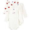 Petit Bateau A00BC, Body a righe a maniche lunghe (Pacco da 3) Bimba 0-24, Variante 1, 24 mesi