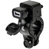 Lampa 38832 USB-Fix Tube, Caricatore USB con Fissaggio a Manubrio e connettori a Forcella - Fast Charge - 2400 mA - 12/24V
