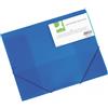 Q-Connect Cartelline 3 lembi con elastico in plastica blu Q-Connect Classic - 21x29,7x3 cm
