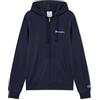 Champion Core Heritage - Felpa da Uomo con Cappuccio e Zip Intera, Blu Navy