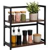 Relaxdays scaffale cucina per piano, HxLxP: 43 x 42 x 18 cm, marrone/nero